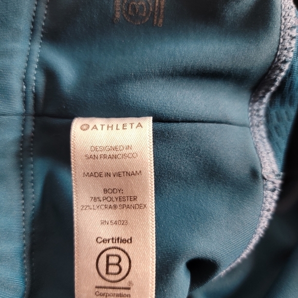 Athleta 2XS ContenderLacer Cut Leggings 7/8 Blue Green 445901-06 - Picture 6 of 10